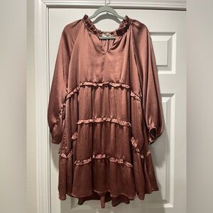 Entro Rustic Rose Pleated Dress
